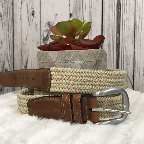 men's braided stretch belts